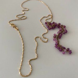 Me&Ro 14K Gold and Ruby Bead Necklace